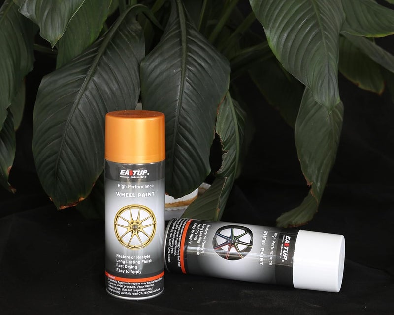 EASTUP Premium Crimson Gold Metallic Acrylic Enamel Wheel Paint - Brilliant Finish, High Durability, Fade-resistant, Quick Drying Rim Coating Spray Paint. - Image 2